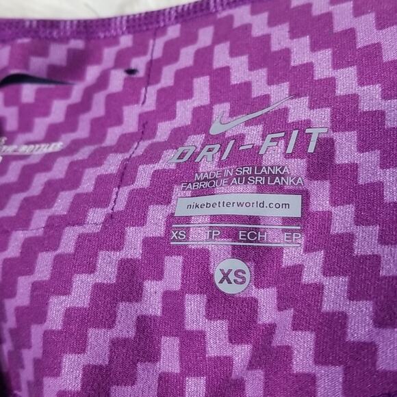 Nike Dri-fit Purple Capri Running Leggings - Picture 6 of 9